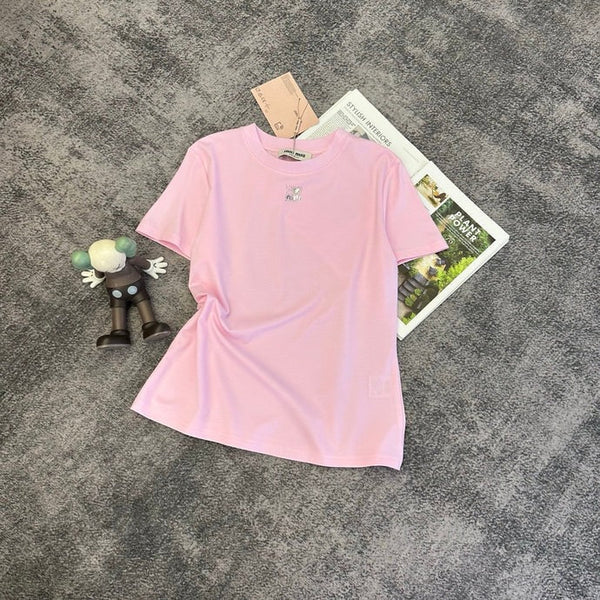 Miu 2026 T-shirt Mercerized Cotton 374818