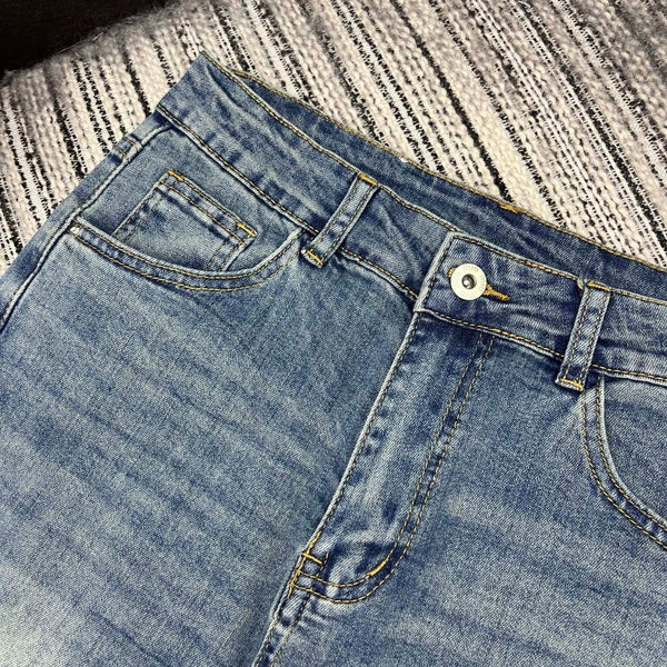 Miumiu 2026 Jean évasé en coton bleu 178941