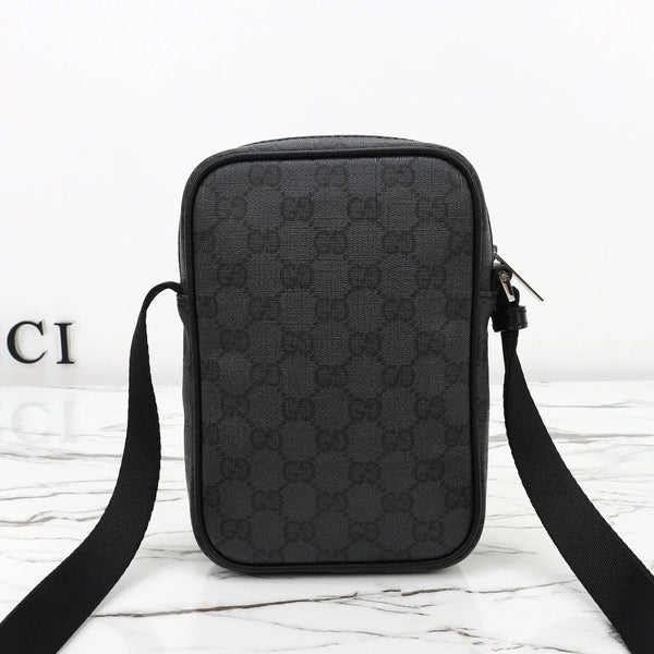 GG 2026 Essence Classic Mini Bag 20cm Black Canvas Leather