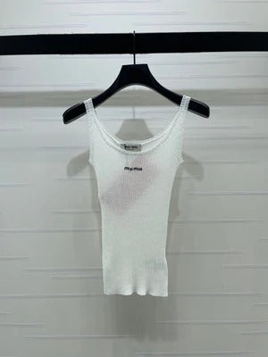 Miu 2026 Camisole Knitted Vest Wool 375076