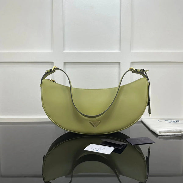 Prad 2026 Large Demi-Lune Shoulder Bag 42cm Calfskin