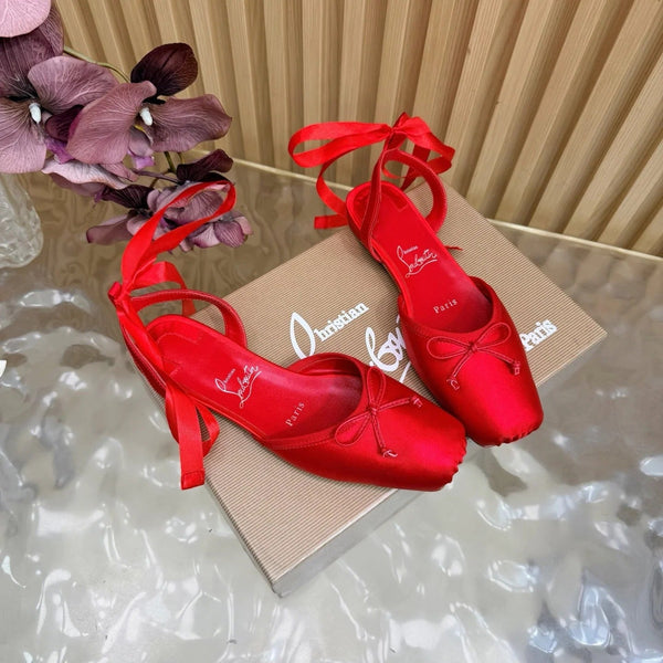 CL 2026 Sweetie Jane Strass Ballerina Flat Silk Leather 853090