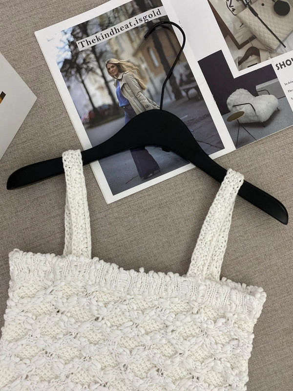 Chanel 2026 Camisole en maille ajourée matelassée en losanges en tweed Viscose Coton 170743
