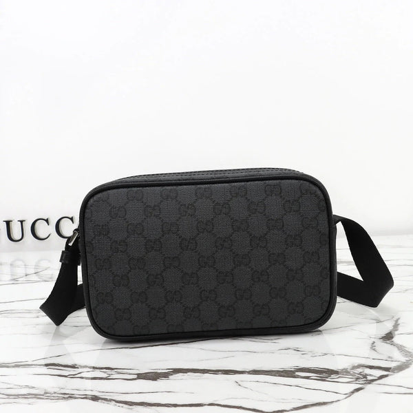 GG 2026 Essence Classic Mini Bag 22cm Black Canvas Leather