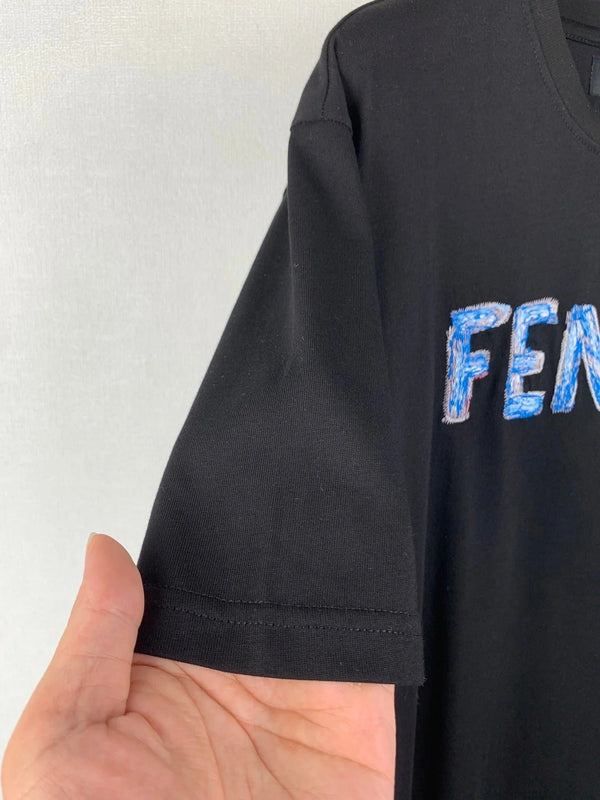 FF 2026 Men's Short-Sleeve T-Shirt Black Blue Cotton 735330