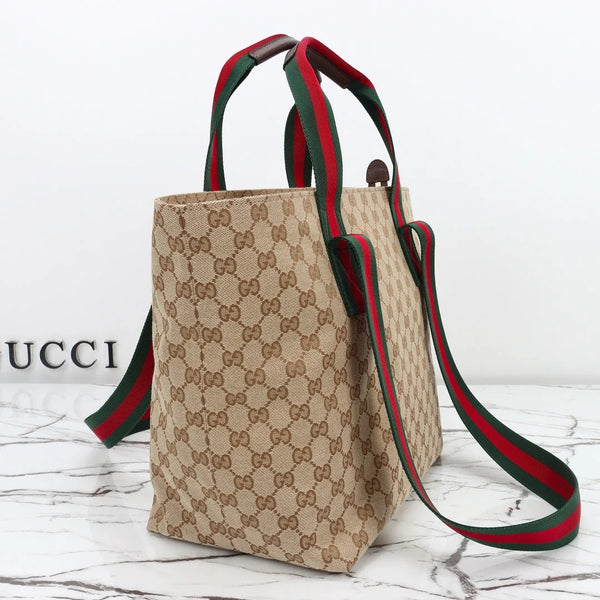 GG 2026 Tote Bag 29cm Brown Canvas