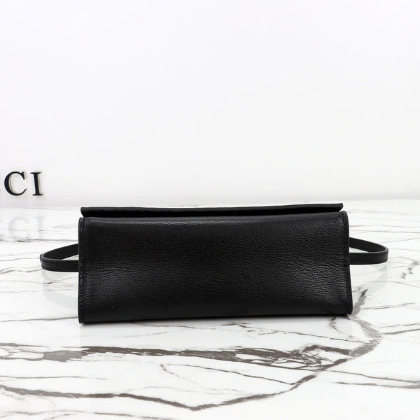 GG 2026 Wallet with Strap 19cm Black Calfskin