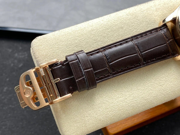 IWC Portuguese 40.4mm White Dial Pink Gold Case Leather