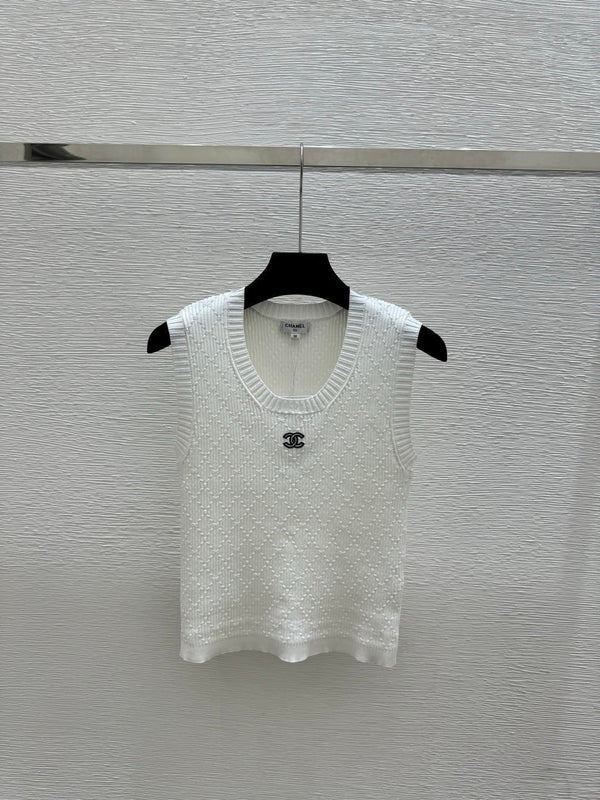 Chanel 2026 Round Neck Knitted Vest Viscose Polyamide 170631