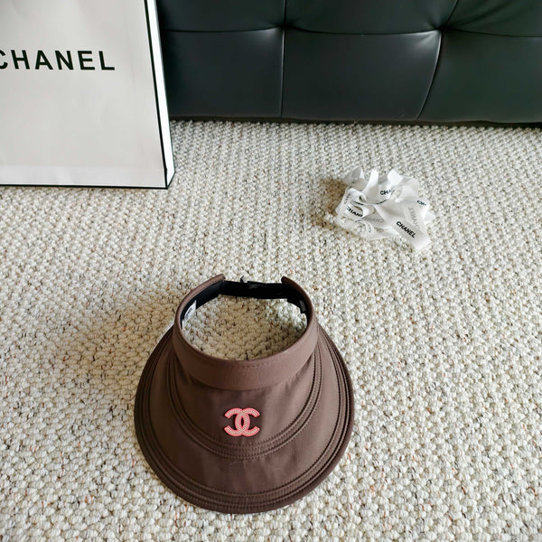 Chapeau de soleil Chanel avec visière en coton 237186