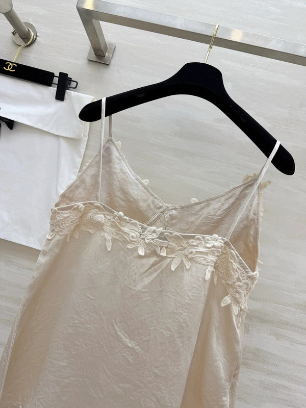 Chanel 2026 Caraco floral épais Crème Acétate Satin 216618