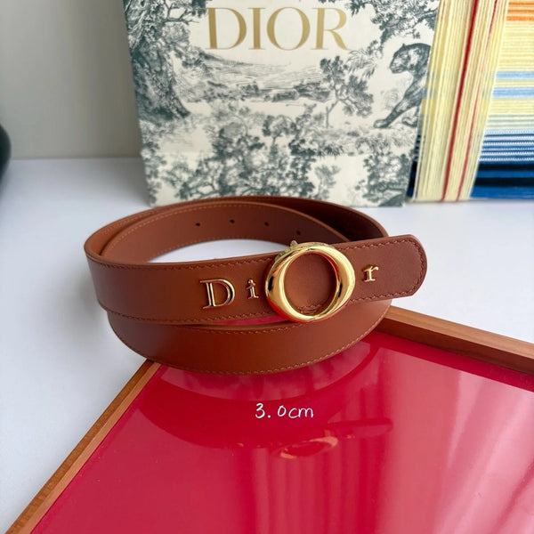 CD 2026 My Dior Belt 3.0cm Smooth Calfskin 116705
