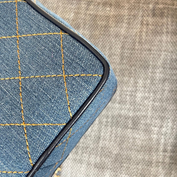 CC 2026 Camera Bag 17.5cm Blue Denim Leather