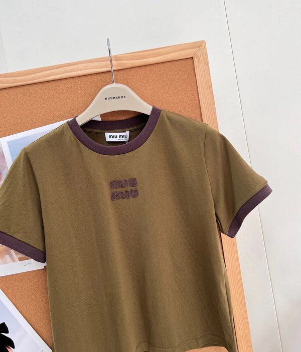 Miu 2026 Shirt Brown Cotton 636397