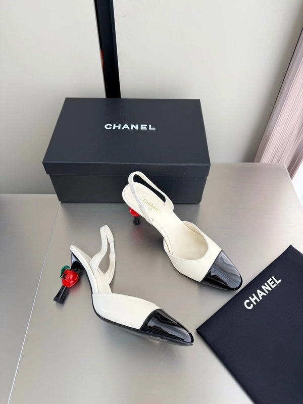 CC 2026 Little Red Apple Heel Slingback 85mm Lambskin 929465