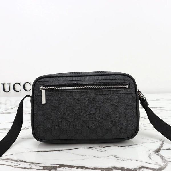GG 2026 Essence Classic Mini Bag 22cm Black Canvas Leather