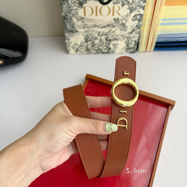 CD 2026 My Dior Belt 3.0cm Smooth Calfskin 116705