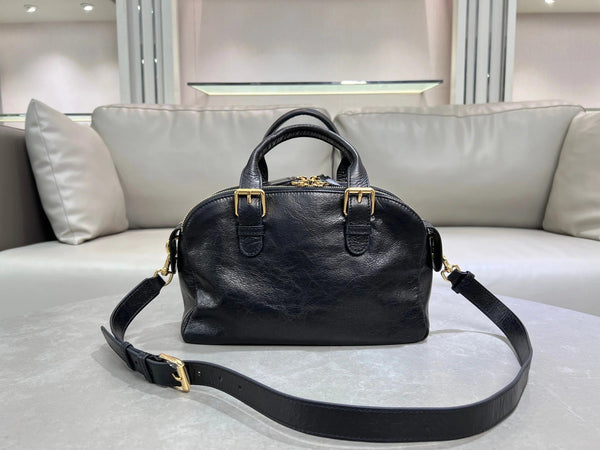 CD 2026 Grand Tour Bowling Bag 28cm Black Calfskin