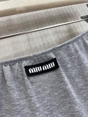 Miu 2026 Lace Set Grey White Cotton