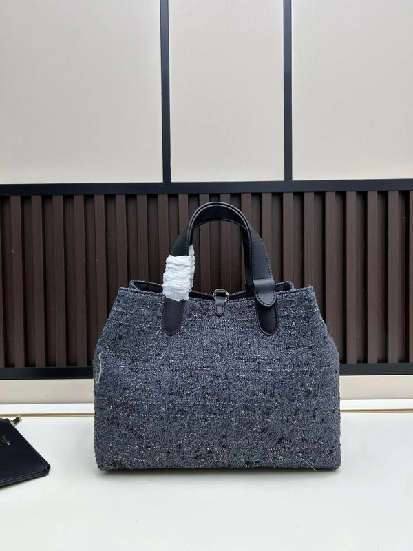 CD 2026 Tourjours Bag 28.5cm Dark Grey Denim Leather