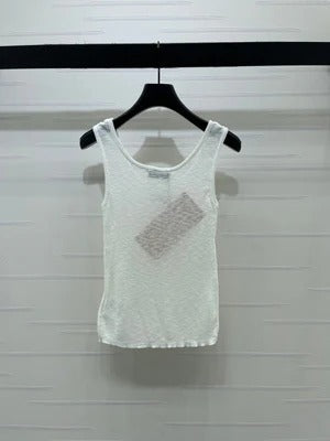 Miu 2026 Logo Knitted Vest Wool 375016