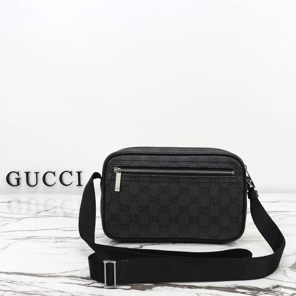 GG 2026 Essence Classic Mini Bag 22cm Black Canvas Leather