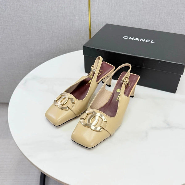 CC 2026 Gold Logo Slingback 50mm Sheepskin 904445