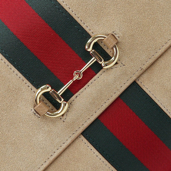 GG 2026 Paparazzo Shoulder Bag 37cm Beige Red Green Leather