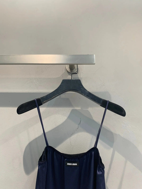 Miu 2026 Set Satin Navy 646105