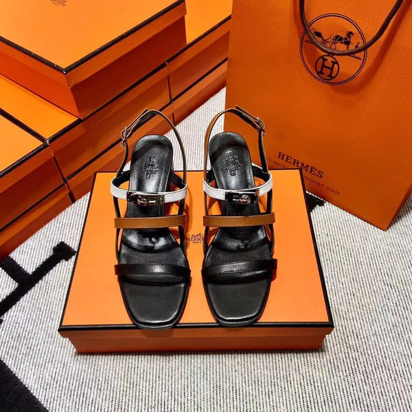 HM  2026 Eve Sandal Black Brown White Leather 545948