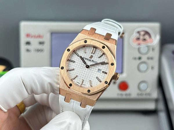 Audemars Piguet Royal 33mm White Dial Crocodile Leather
