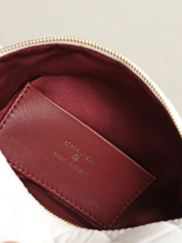 CC 2026 Clutch With Strap 23.5cm White Velvet Leather