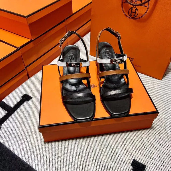 HM  2026 Eve Sandal Black Brown White Leather 545948