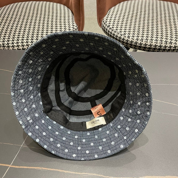 Celine Striped Denim Bucket Hat 219161