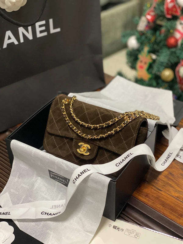 CC 2026 Flap Bag 20cm Suede Leather