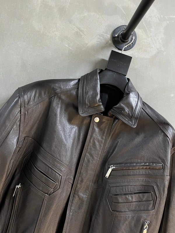 BLOUSON EN CUIR YSL 25S STYLE 220
