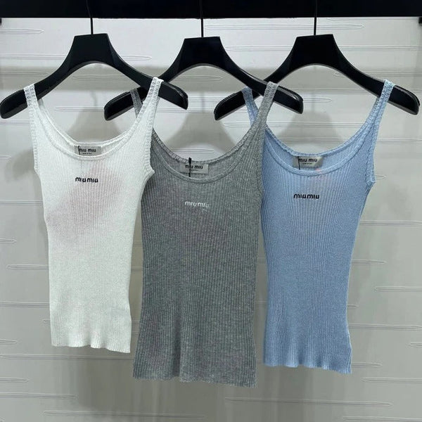Miu 2026 Camisole Knitted Vest Wool 375076