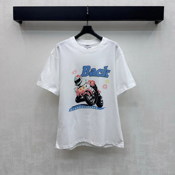 Chanel 2026 T-shirt col rond imprimé moto Coton 210433
