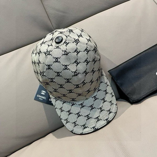 Casquette de baseball Chanel en coton à motif logo CC 237259
