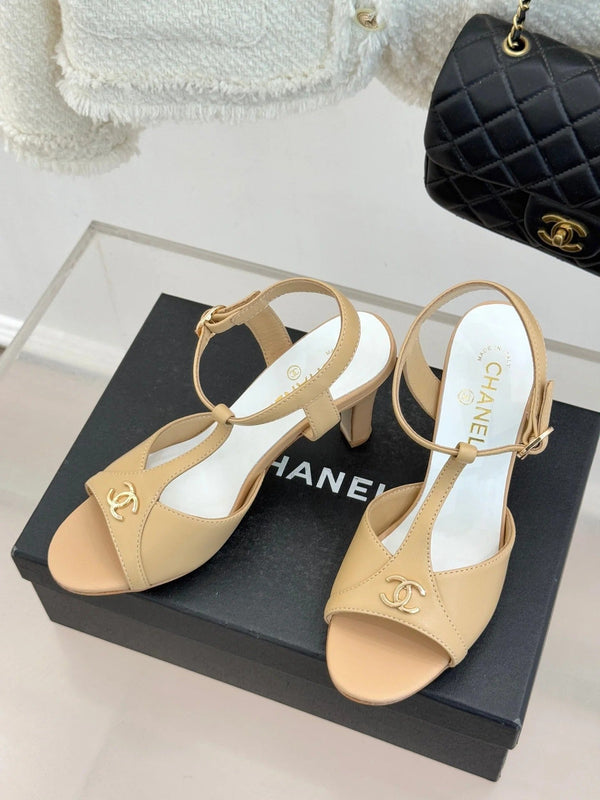 CC 2026 Sandales peep-toe 100 % peau de mouton