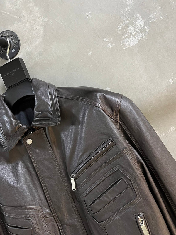BLOUSON EN CUIR YSL 25S STYLE 220