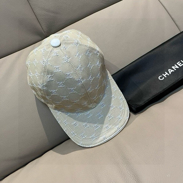 Casquette de baseball Chanel en coton à motif logo CC 237259