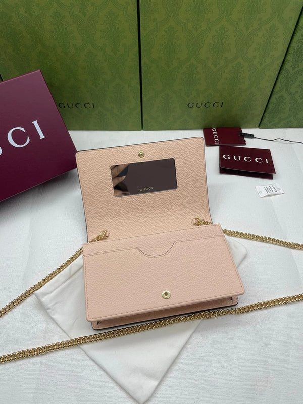 GG 2026 Marmont Wallet On Chaine 20cm Canvas Leather
