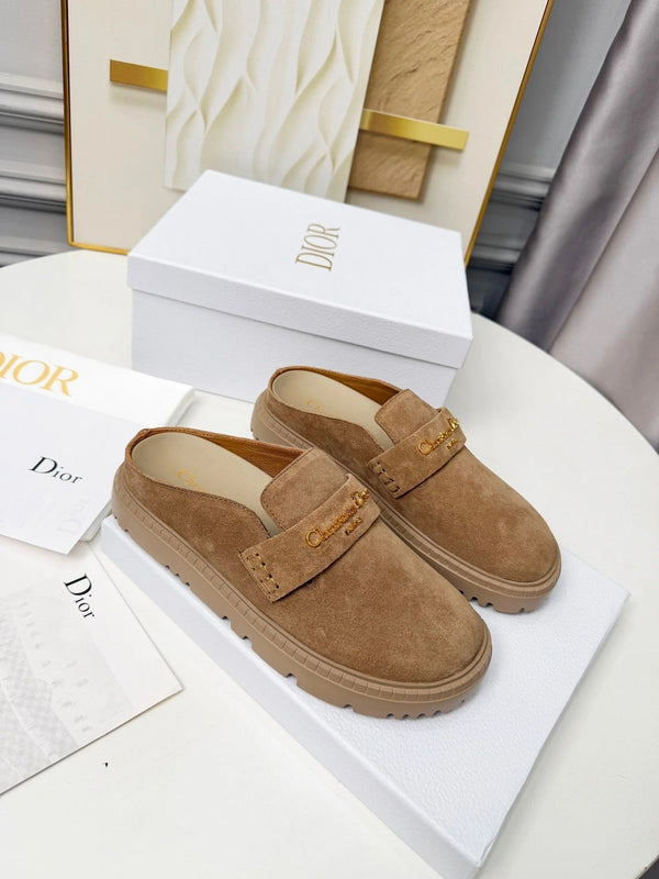 Dior 2026 Mule Light Brown Suede Cowhide 717873