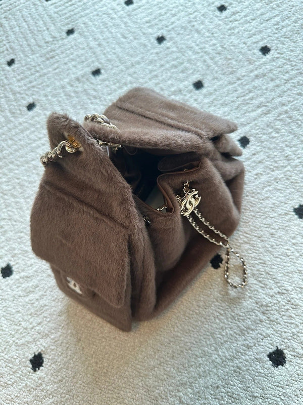 CC 30cm Hobo Bag Brown Ponyhair