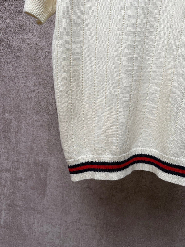 GC 2026 Men's Short-Sleeve Sweater Ivory Knitted Wool 643487
