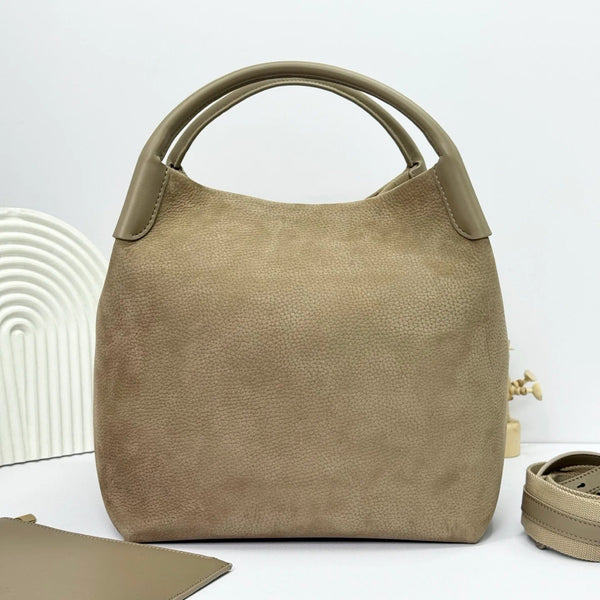 Loro Piana Bale Bag 36cm Beige Smooth Cow Leather