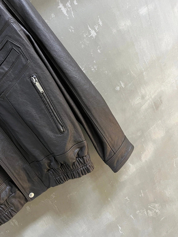 BLOUSON EN CUIR YSL 25S STYLE 220