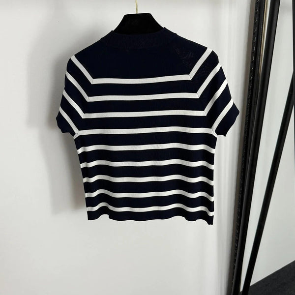 MIUMIU SHORT-SLEEVE KNIT TOP STYLE 359