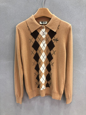 MIUMIU KNIT POLO SHIRT STYLE 248